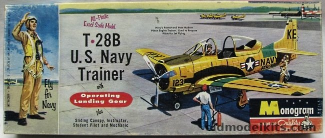 Monogram 1/48 T-28B US Navy Trainer - US Navy ATU-801 - Four Star Issue, P14-98 plastic model kit